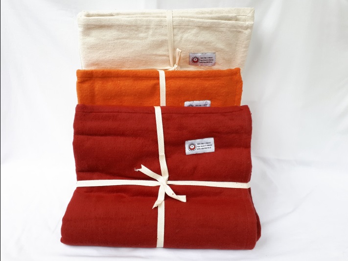 Cotton yoga blankets from India
